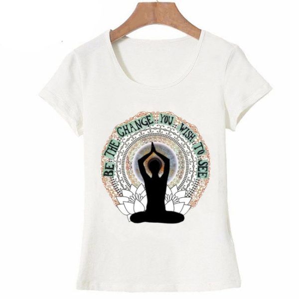Dámské jednoduché tričko s tématem jógy, meditace a vnitřního klidu - 7, Xl