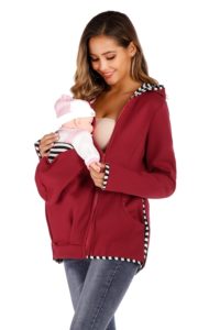 Těhotenská a nosící dámská mikina Elora - Red, Xxl