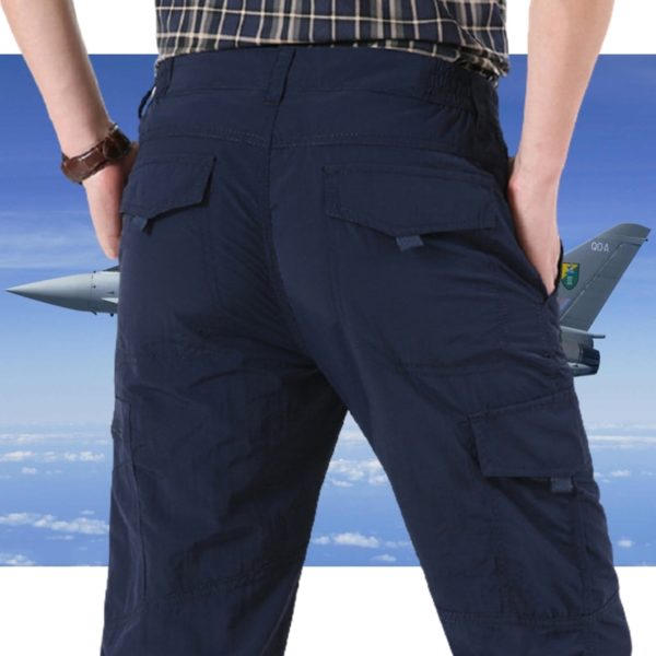 Pánské outdoorové kalhoty v army stylu - Blue, 4xl