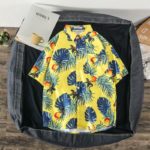Pánská plážová košile v havajském stylu - Yellow, Xxxl