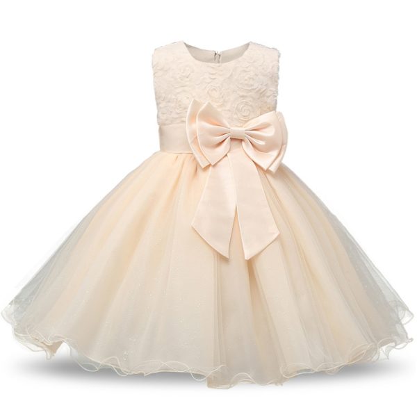 Dětské dívčí šaty s mašlí a tylovou sukní - 2-hot-pink, 24m