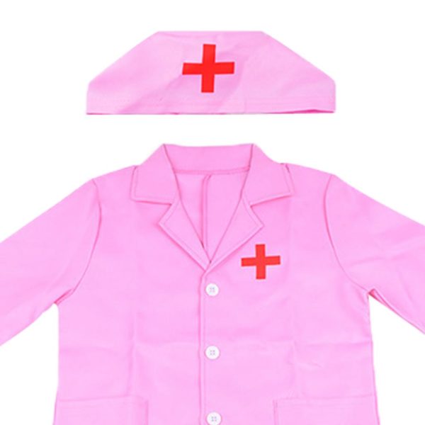 Dětský maškarní lékařský kabátek + čepička - White