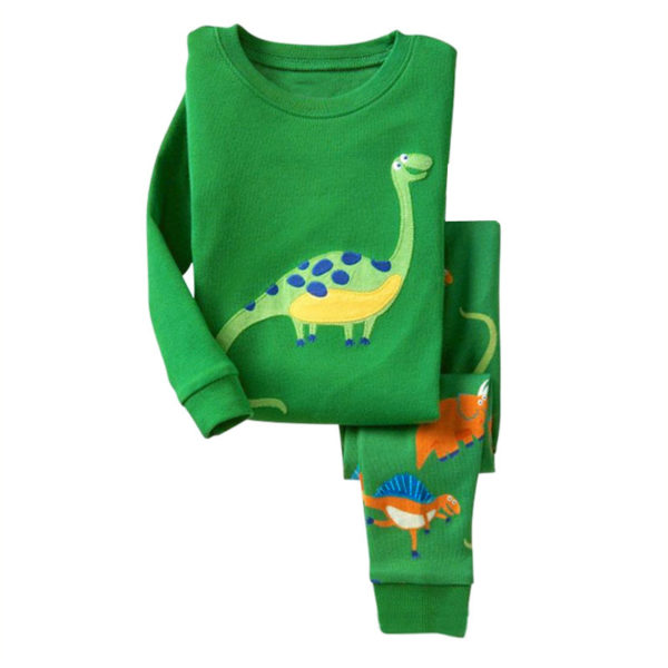Dětské chlapecké pyžamo s potiskem dinosaura - Green, 6-7-let