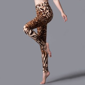 Dámské elastické legíny s leopardím vzorem Nina