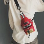 Mini dámská neformální crossbody taška přes rameno - Red-chest-bag