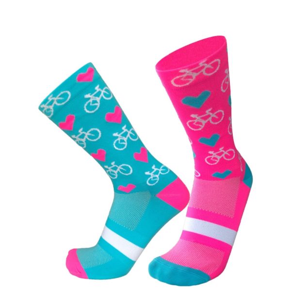 Legrační pohodlné cyklistické ponožky - více variant - Ruzova