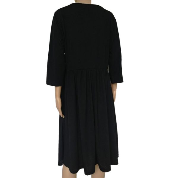 Letní dámské nadměrné šaty s kapsami a zapínáním na knoflíky - Vinova, 9xl