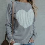 Dámská moderní mikina Heart Cute - Gray, Xl