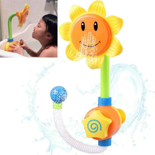Dětská sprcha do vany v podobě slunečnice