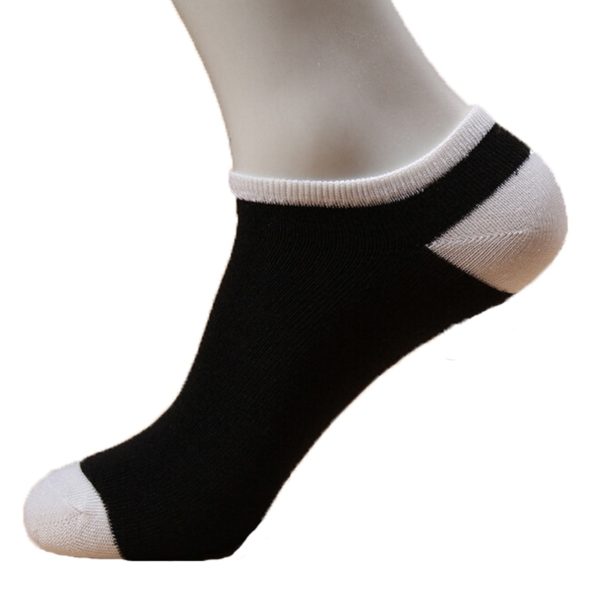 Sada pánských kotníkových ponožek - 5 párů - White, One-size