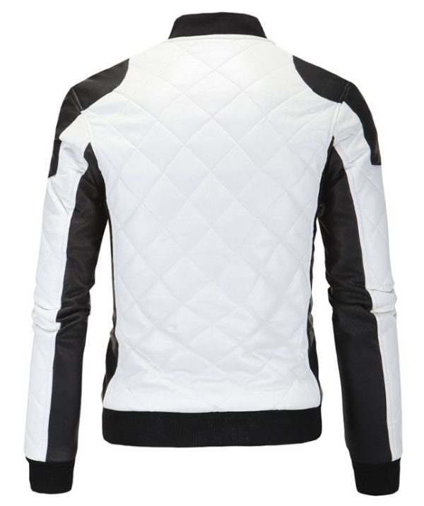 Pánská luxusní motocyklová bunda v Plus Size velikostech - 5xl, White