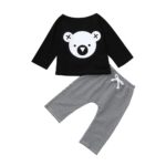 Dětský set oblečení s medvídkem - Black, 24m