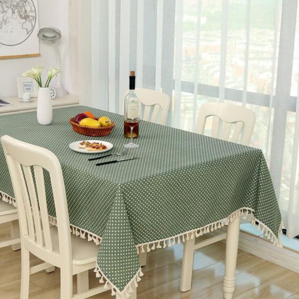 Ubrus na jídelní stůl s třásněmi - Ruzova, 140x220cm