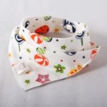 Novorozenecký trojúhelníkový módní zapínací bryndák / šátek - Coffee, One-size