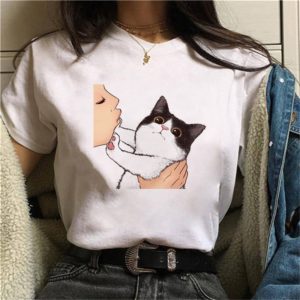 Dámské jarní tričko s potiskem koček