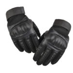 Motorkářské černé protiskluzové rukavice - Black, Xl