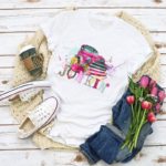 Dámské roztomilé módní letní triko s různými motivy - Auto-1, 4xl
