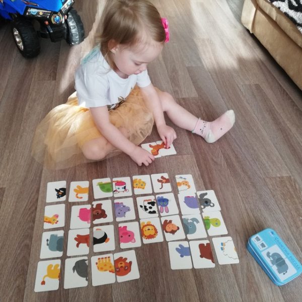 Dětské karty s motivem zvířat s krabičkou - Fruit