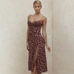 Sexy květinkové šaty s rozparkem Nataly - Xl