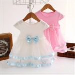 Dívčí roztomilé kojenecké šaty s mašlí Myra - G12-white, 18-24-mesicu-2