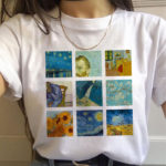 Stylové retro dámské tričko Van Gogh - 4852, Xl