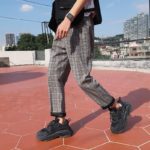 Pánské kostkované kalhoty v hip-hop stylu - W4, 5xl