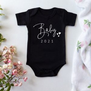 Dětské body s krátkým rukávem a nápisem - Baby 2021