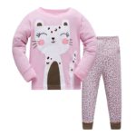 Dívčí roztomilý pyžamový bavlněný set - 6, 8-let