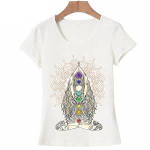 Dámské jednoduché tričko s tématem jógy, meditace a vnitřního klidu