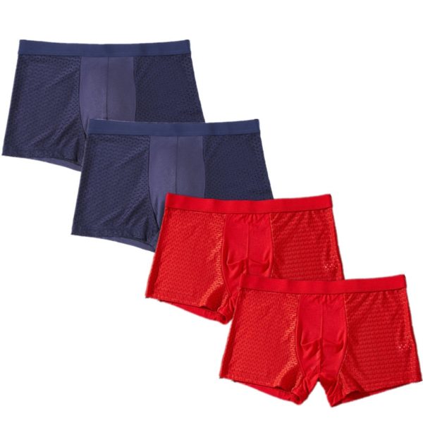 Pánské boxerky - sada čtyř kusů v různých barvách - Red, Xl