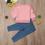 Dívčí bavlněný set módního oblečení - Pink, 120