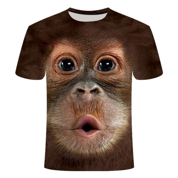 Letní pánské legrační triko s motivy zvířat - Opice-2, 6xl