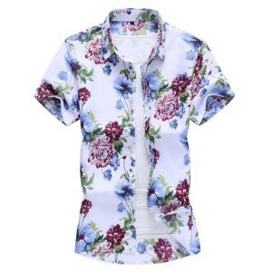 Pánská letní košile s květinovým motivem