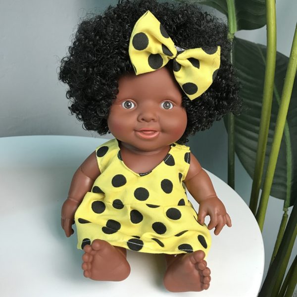Africká dětská realistická panenka - Green, One-size