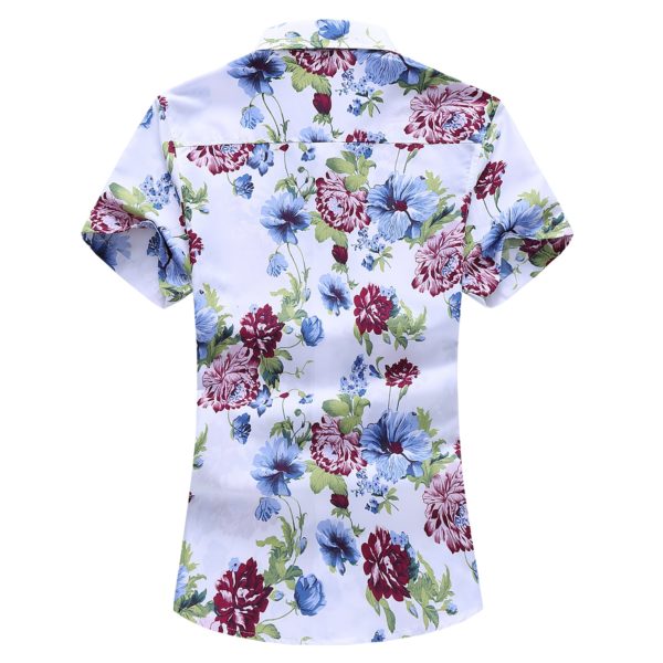 Pánská letní košile s květinovým motivem - Flower, 7xl