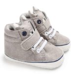 Dětské stylové kotníkové boty s liškou na suchý zip - Seda, 12-18-mesicu-2