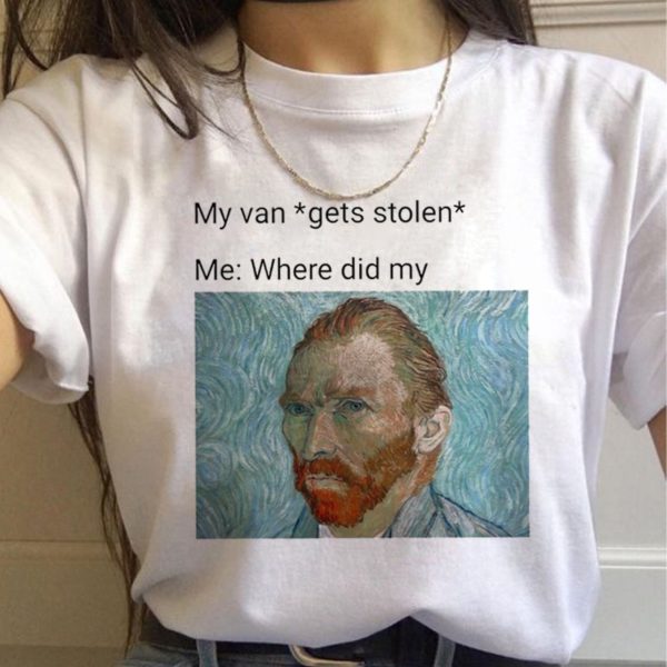 Stylové retro dámské tričko Van Gogh