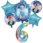 Dětský modrý set nafukovacích čísel Elsa - 9