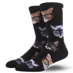 Pánské zimní ponožky s potiskem koček