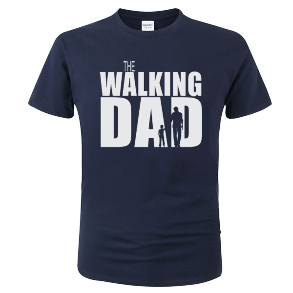 Pánské vtipné tričko Walking Dad bílý potisk