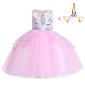 Dívčí princeznovské šaty s jednorožcem