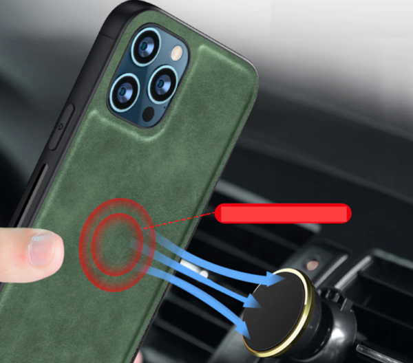 Nárazuvzdorné magnetické koženkové pouzdro na iPhone - Pro iPhone 11Pro Max, Brown