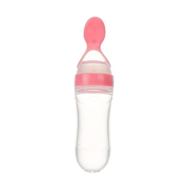 Silikonová kojenecká láhev na krmení - Orange-bottle