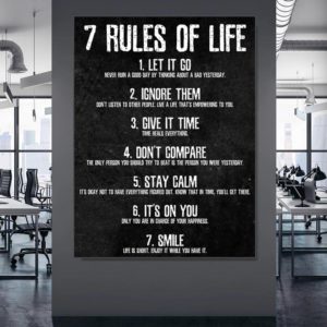 Motivační nástěnný obraz - 7 pravidel života