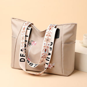 Dámská módní kabelka na rameno s jednoduchým potiskem květin