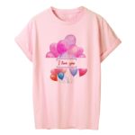 Dámské módní tričko s potiskem narozeninových balónků