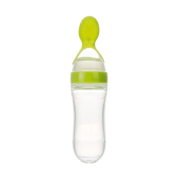 Silikonová kojenecká láhev na krmení - Orange-bottle