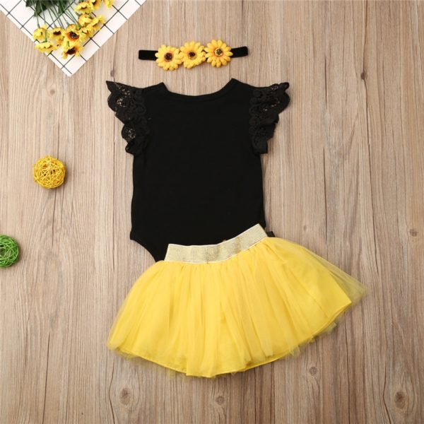 Set oblečení pro nejmenší holčičky s motivem slunečnic - Long Sleeve, 18 měsíců
