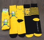 Unisex módní vysoké ponožky Čas na dobrodružství - Yellow, EUR37-46