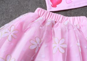 Krásná dívčí letní souprava -  tričko a sukně - Pink, 4-roky